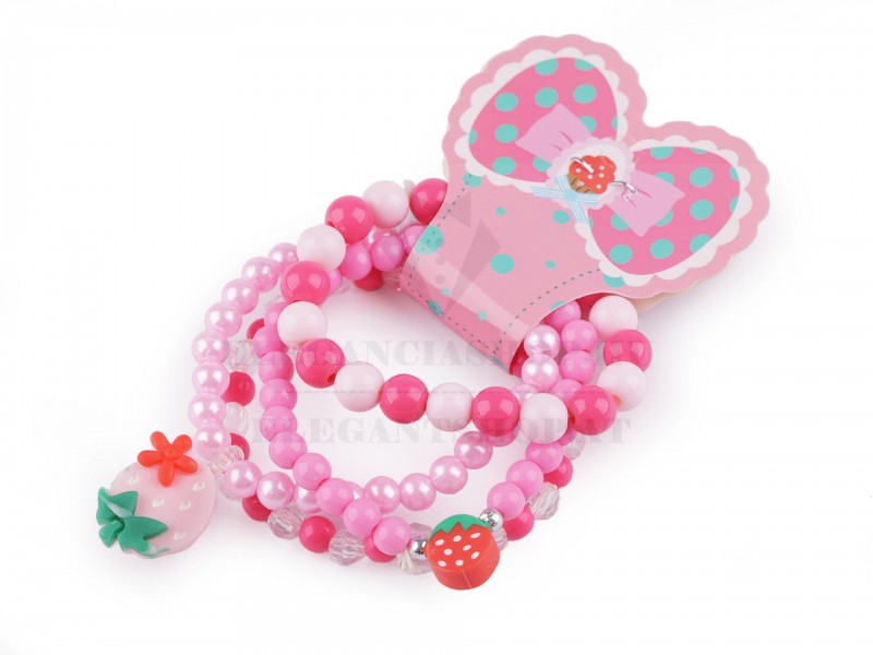 Kinderarmband Erdbeere Schmuck, Haarschmuck