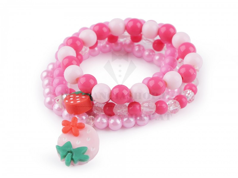 Kinderarmband Erdbeere Schmuck, Haarschmuck