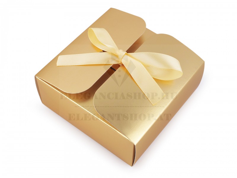 Geschenkbox mit Herzen und Schleife - 12 St. Geschenke einpacken