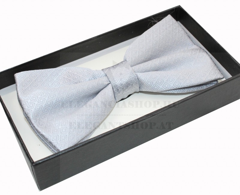      NM Satin Fliege im Geschenkbox - Silber