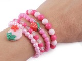 Kinderarmband Erdbeere Schmuck, Haarschmuck