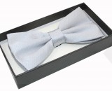      NM Satin Fliege im Geschenkbox - Silber