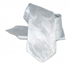 Krawatte Set - Silber Gemustert 