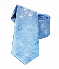          NM Slim Krawatte - Hellblau geblümt Gemusterte Krawatten