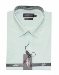               Newsmen Slim Kurzarmhemd - Mint Einfarbige Hemden