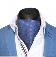 Cravat Ascot Krawatten für Männer - Blau gemustert Krawatten für Hochzeit
