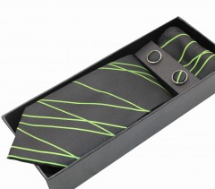   Newsmen Krawatte Set - Grün-schwarz Krawatten