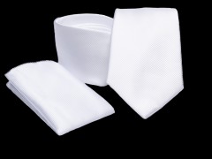           Premium Krawatte Set - Weiß 