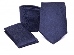           Premium Krawatte Set - Blau geblümt 