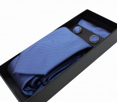   Newsmen Krawatte Set - Blau gepunktet Gestreifte Krawatten