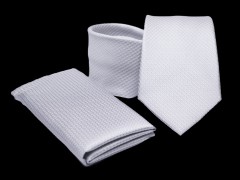          Premium Krawatte Set - Weiß Gemusterte Krawatten