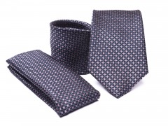           Premium Krawatte Set - Blau gepunktet 