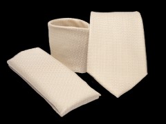          Premium Krawatte Set - Ecru 