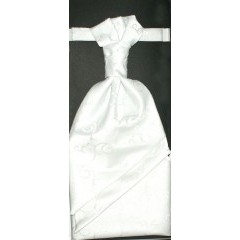 Hochzeit Krawatte mit Einstecktuch -Weiß Gemustert Krawatten für Hochzeit